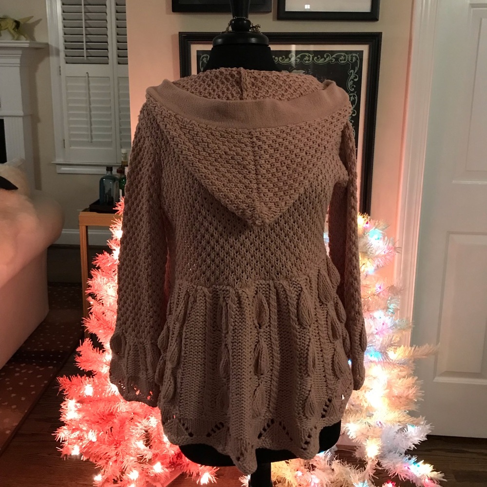 Boston Proper Dusty Pink cardigan hoodie sweater size Small - Picture 5 of 15